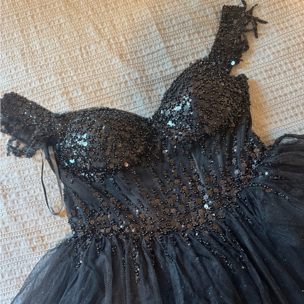 Elegant Black Sequin Dress
